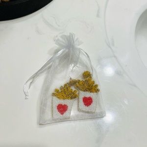 French Fry Beaded Earrings